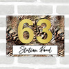 Cheetah Leopard Zebra Animal Print Acrylic House Address Sign Door Number Plaque