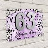 Lilac Purple Watercolour 3D Acrylic House Address Sign Door Number Plaque