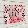 Coral Pink Watercolour Abstract 3D Acrylic House Address Sign Door Number Plaque