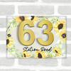 Sunflowers 3D Acrylic House Address Sign Door Number Plaque