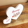 Flowers Mum Mummy Family Hearts 1 Big 2 Small Personalised Gift Acrylic Ornament