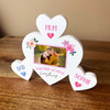 Mum Together Photo Family Hearts 3 Small Personalised Gift Acrylic Ornament