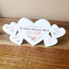 Mother's Day Mum Floral Family Hearts 4 Small Personalised Gift Acrylic Ornament