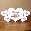Watercolor Floral Mum Mummy Family Hearts 4 Small Personalised Acrylic Gift
