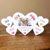 Mum Together Photo Family Hearts 4 Small Personalised Gift Acrylic Ornament