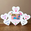 Mum Together Photo Family Hearts 5 Small Personalised Gift Acrylic Ornament