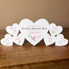 Mother's Day Nan Floral Family Hearts 6 Small Personalised Gift Acrylic Ornament