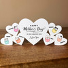 Mother's Day Cat Kitten Family Hearts 6 Small Personalised Gift Acrylic Ornament
