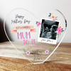 Mum To Be Mother's Day Baby Scan Photo Clear Heart Personalised Acrylic Gift