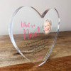 What Is A Nan Poem Photo Clear Heart Shaped Personalised Gift Acrylic Ornament