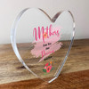 Floral Precious Mothers Clear Heart Shaped Personalised Gift Acrylic Ornament