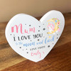 Mum Love You To The Moon Unicorn Heart Shaped Personalised Gift Acrylic Ornament