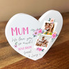 Mum We Love You So Much 2 Photos Heart Shaped Personalised Gift Acrylic Ornament