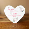 Pastel Pink Roses Heart Shaped Personalised Gift Acrylic Block Ornament