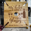 Happy Mother's Day Wine Glasses Personalised Gift 4 Wine Glass & Bottle Holder