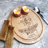 Floral Happy Mother's Day Personalised Toast Soldiers Egg Shaped Breakfast Board