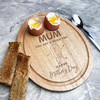 Mum A Good Egg Personalised Gift Toast Soldiers Egg Shaped Breakfast Board