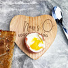 Nan's Eggcellent Egg Personalised Gift Heart Shaped Breakfast Egg Holder Board