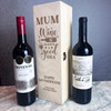 Mum Good Idea Mother's Day Personalised Gift Hinged Single Wine Bottle Box