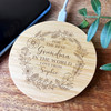 For The Best Grandma Personalised Gift Round Wireless Desk Pad Phone Charger