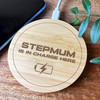 Stepmum In Charge Personalised Gift Round Wireless Desk Pad Phone Charger