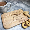 This Mum Belongs To Names Heart Personalised Gift Tea Tray Biscuit Serving Board