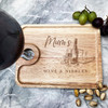 Mum's Wine & Nibbles Personalised Gift Wine Holder Nibbles Snack Serving Tray