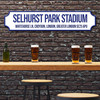 Crystal Palace Selhurst Park Stadium White & Royal Blue Any Text Football Club 3D Street Sign