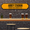 Cambridge United Abbey Stadium Yellow & Black Any Text Football Club 3D Train Street Sign