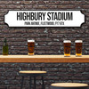 Fleetwood Town Highbury Stadium White & Black Any Text Football Club 3D Train Street Sign