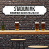 Milton Keynes Dons Stadium Mk White & Black Any Text Football Club 3D Train Street Sign