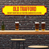 Manchester United Old Trafford Yellow & Red Stadium Any Text Football Club 3D Street Sign