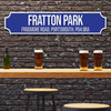Portsmouth Fratton Park Royal Blue & White Stadium Any Text Football Club 3D Street Sign