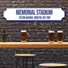 Bristol Rovers Memorial Stadium White & Blue Any Text Football Club 3D Train Street Sign