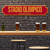 As Roma Stadio Olimpico Red & Yellow Stadium Any Text Football Club 3D Train Street Sign