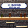 Everton Goodison Park White & Blue Stadium Any Text Football Club 3D Train Street Sign