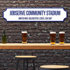 Colchester United Jobserve Community Stadium White & Blue Any Text Football Club 3D Street Sign