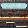 Manchester City Etihad Stadium Baby Blue & White Any Text Football Club 3D Train Street Sign