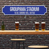 Olympique Lyonnais Groupama Stadium Blue & White Any Text Football Club 3D Train Street Sign