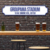 Olympique Lyonnais Groupama Stadium White & Blue Any Text Football Club 3D Train Street Sign