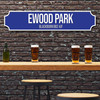 Blackburn Rovers Ewood Park Blue & White Stadium Any Text Football Club 3D Train Street Sign Blackburn Rovers Ewood Park Blue & White Stadium Any Text Football Club 3D Train Street Sign