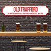 Manchester United Old Trafford White & Red Stadium Any Text Football Club 3D Street Sign