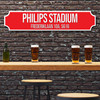 Psv Eindhoven Philips Stadium Red & White Any Text Football Club 3D Train Street Sign