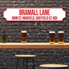 Sheffield United Bramall Lane White & Red Stadium Any Text Football Club 3D Train Street Sign