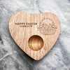 Easter Eggs In Basket Personalised Gift Heart Shaped Breakfast Egg Holder Board