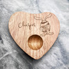 Easter Rabbit Inside Egg Personalised Gift Heart Breakfast Egg Holder Board