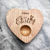 Happy Easter Basket Personalised Gift Heart Shaped Breakfast Egg Holder Board