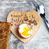 Happy Easter Tractor Personalised Gift Heart Breakfast Egg Holder Board