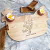 Happy Easter Daffodils Personalised Gift Eggs & Toast Chicken Breakfast Board