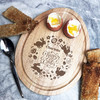 Easter Wreath Personalised Gift Toast Egg Breakfast Serving Board